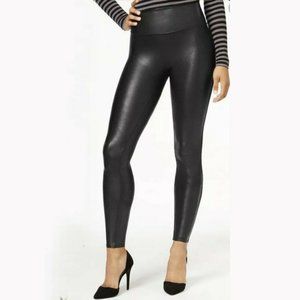 Spanx Faux Leather Leggings in Black - Size XL